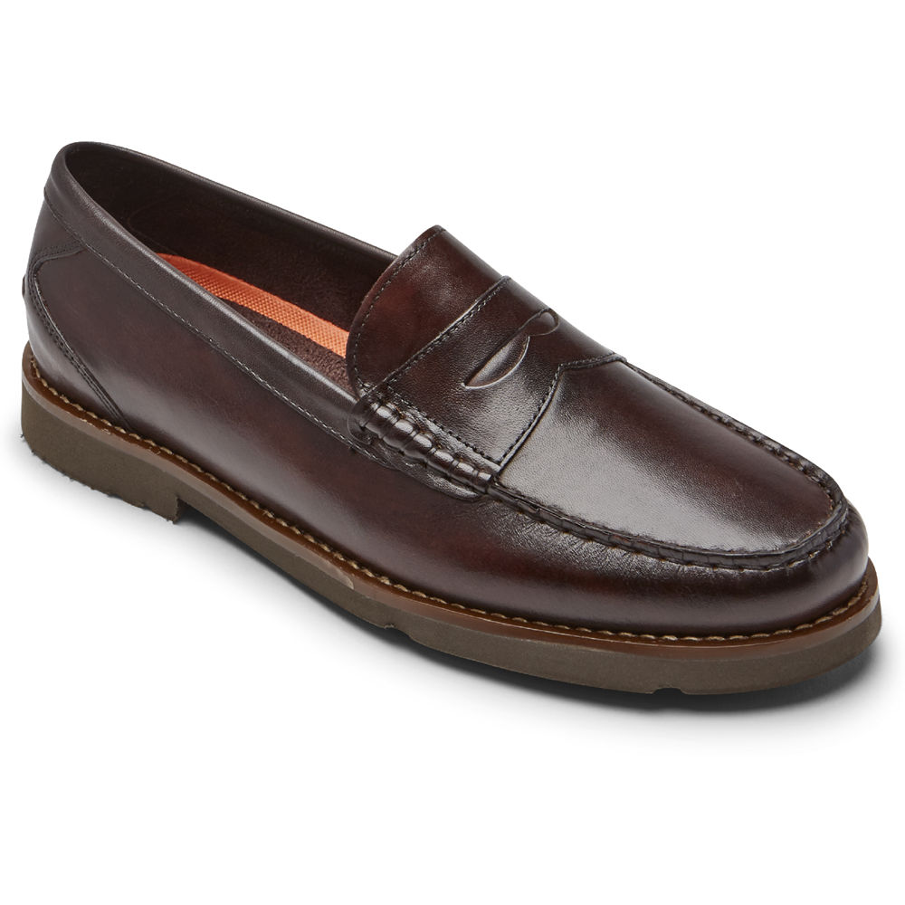 Rockport Loafers For Mens Dark Brown - Modern Prep Penny - RX7932581